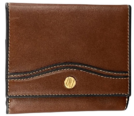 GoldPfeil Brown Leather credit card